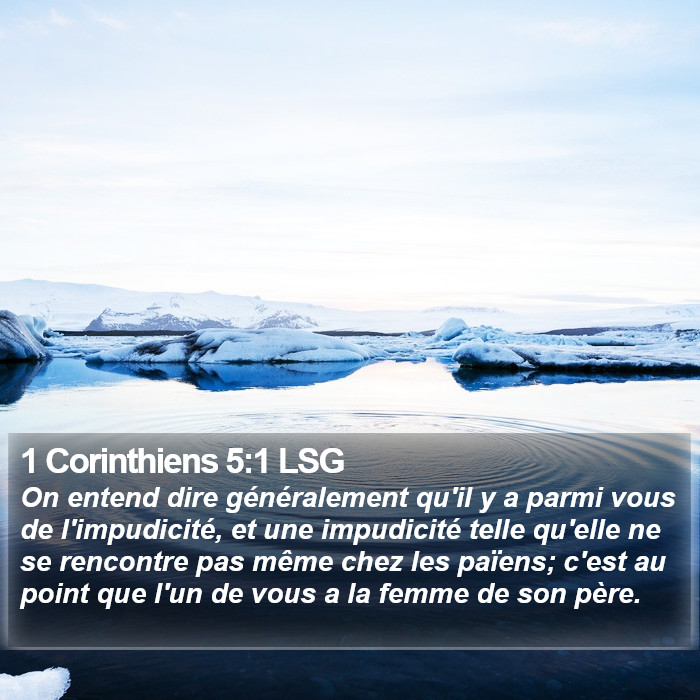 1 Corinthiens 5:1 LSG Bible Study