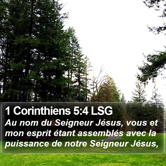 1 Corinthiens 5:4 LSG Bible Study