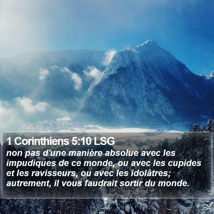 1 Corinthiens 5:10 LSG Bible Study