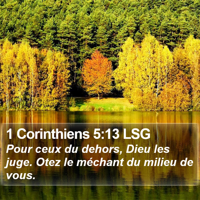 1 Corinthiens 5:13 LSG Bible Study