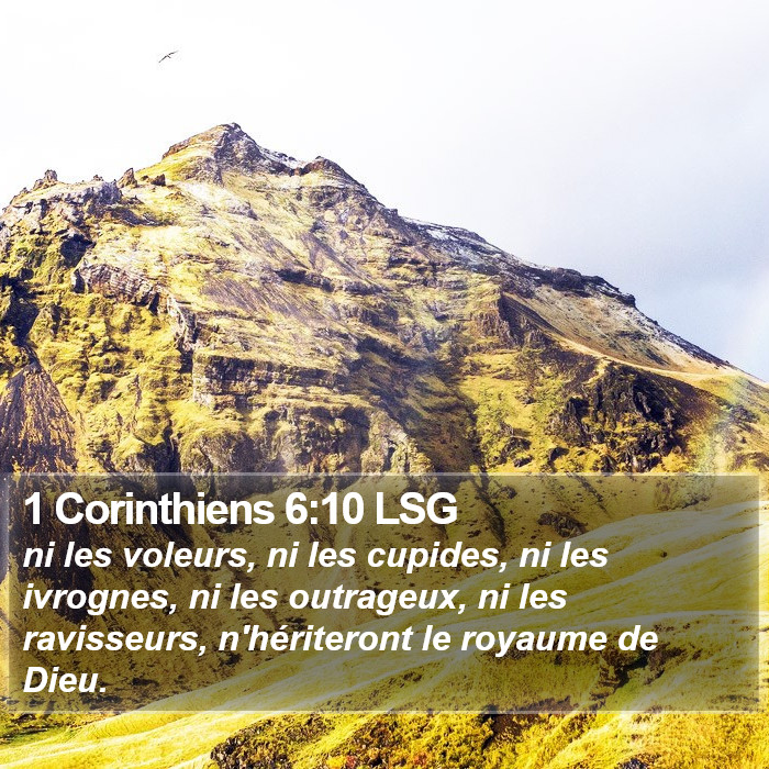 1 Corinthiens 6:10 LSG Bible Study
