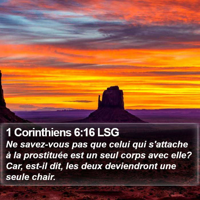 1 Corinthiens 6:16 LSG Bible Study