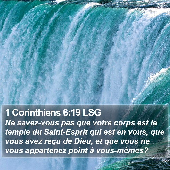 1 Corinthiens 6:19 LSG Bible Study