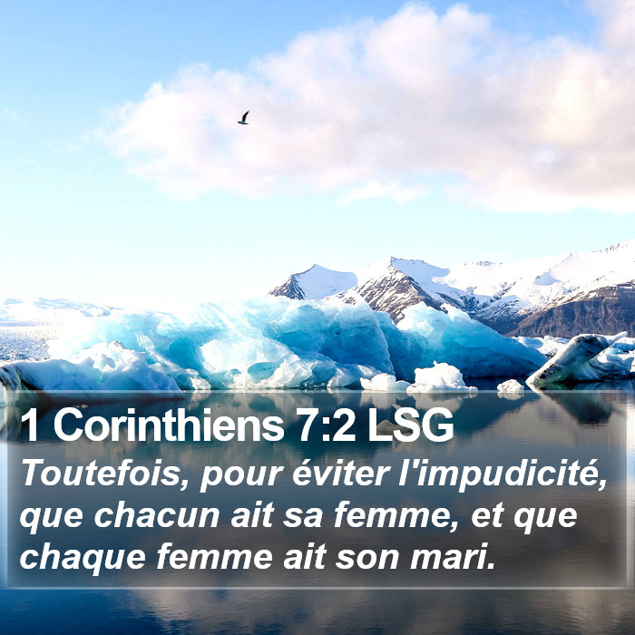 1 Corinthiens 7:2 LSG Bible Study