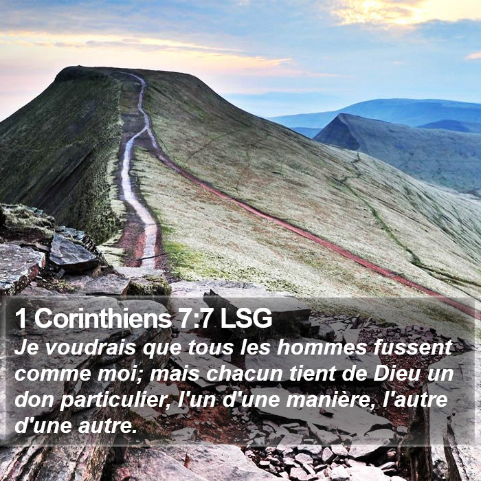 1 Corinthiens 7:7 LSG Bible Study