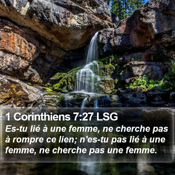 1 Corinthiens 7:27 LSG Bible Study