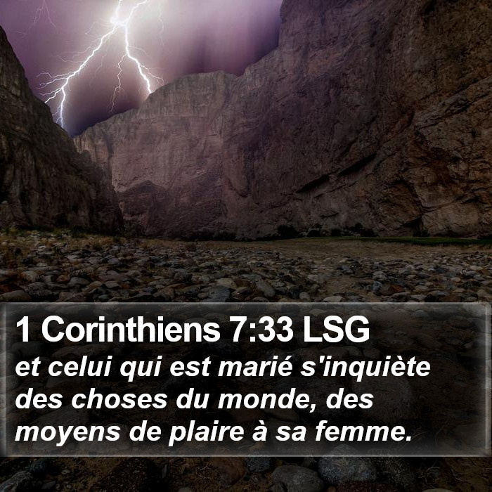 1 Corinthiens 7:33 LSG Bible Study