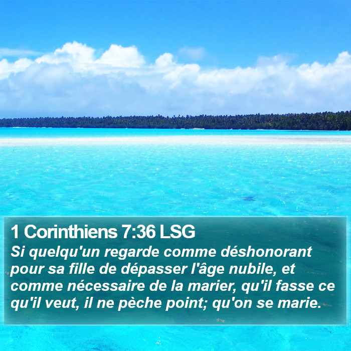 1 Corinthiens 7:36 LSG Bible Study