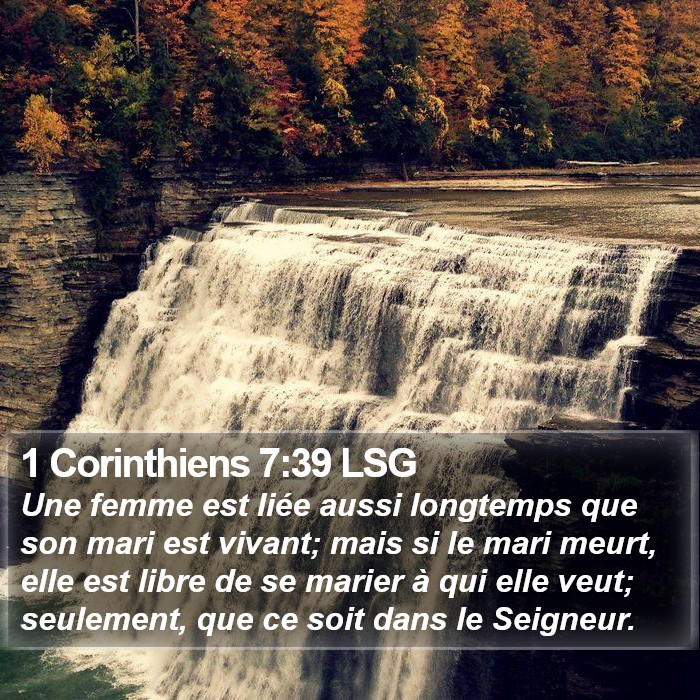 1 Corinthiens 7:39 LSG Bible Study