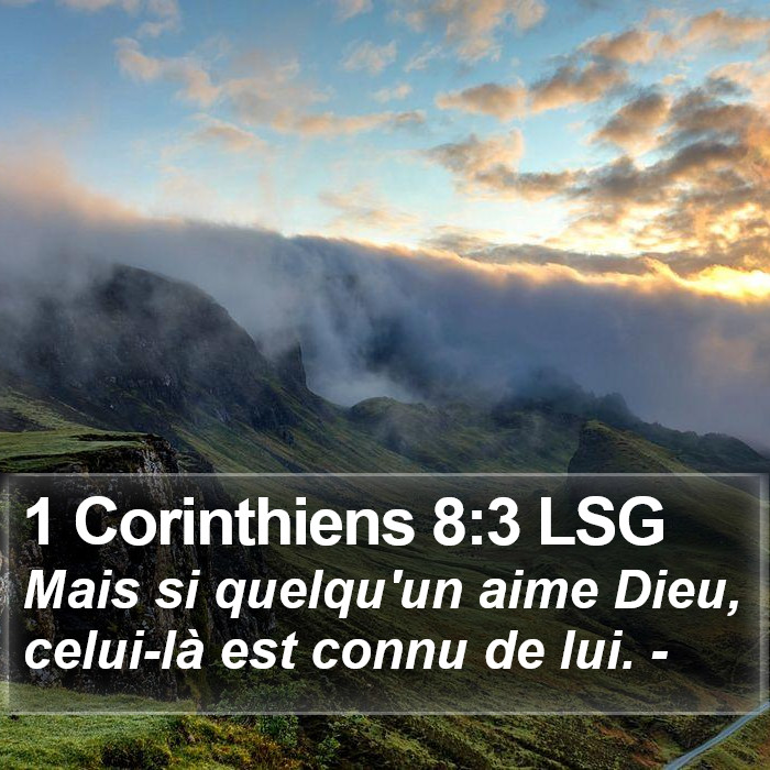 1 Corinthiens 8:3 LSG Bible Study