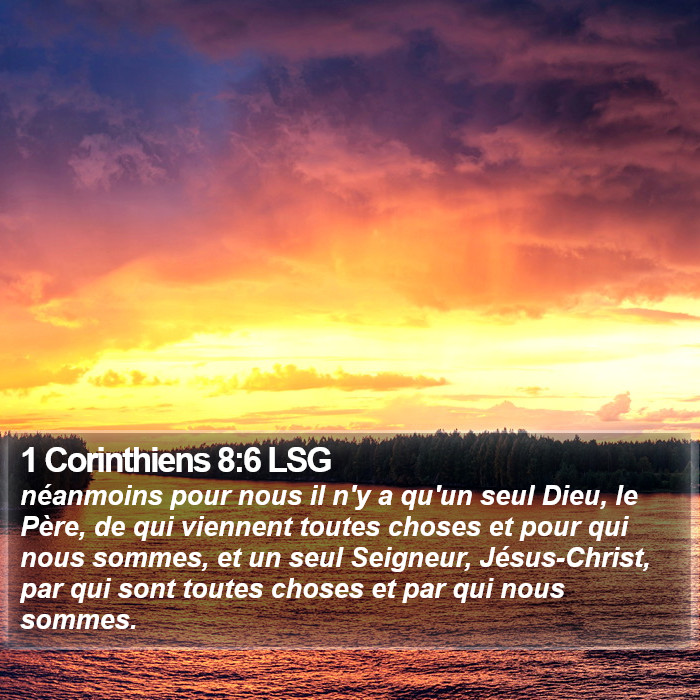 1 Corinthiens 8:6 LSG Bible Study