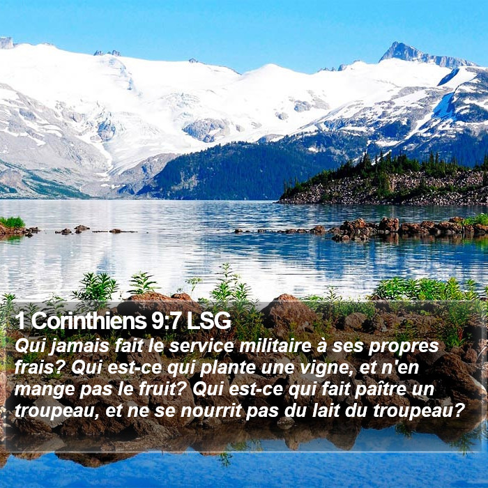 1 Corinthiens 9:7 LSG Bible Study