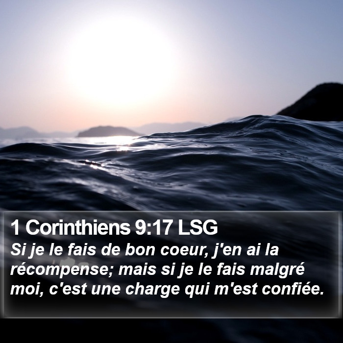 1 Corinthiens 9:17 LSG Bible Study