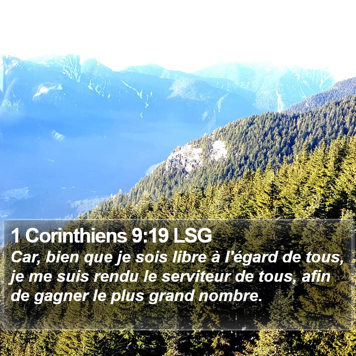 1 Corinthiens 9:19 LSG Bible Study