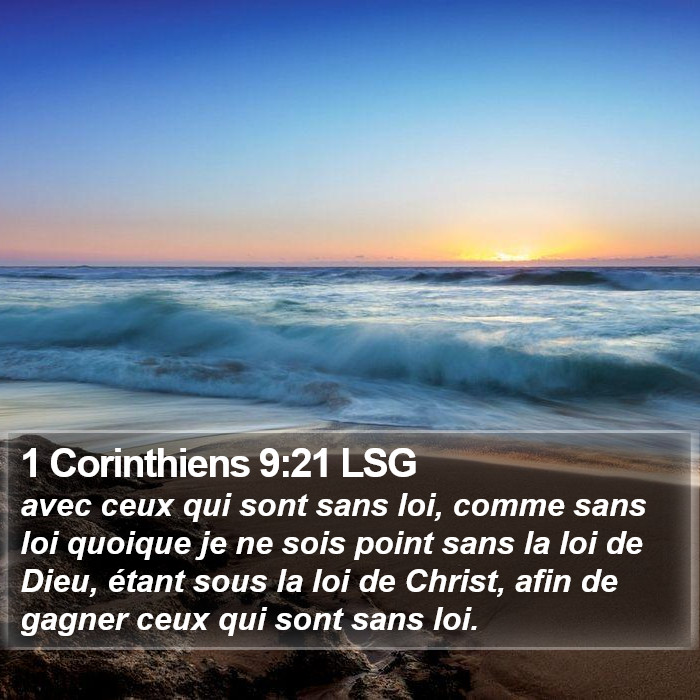 1 Corinthiens 9:21 LSG Bible Study