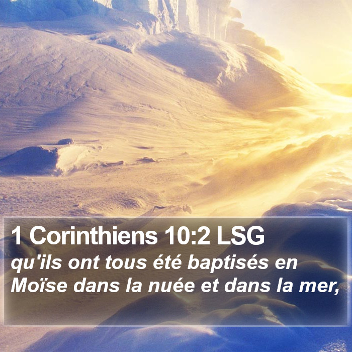 1 Corinthiens 10:2 LSG Bible Study