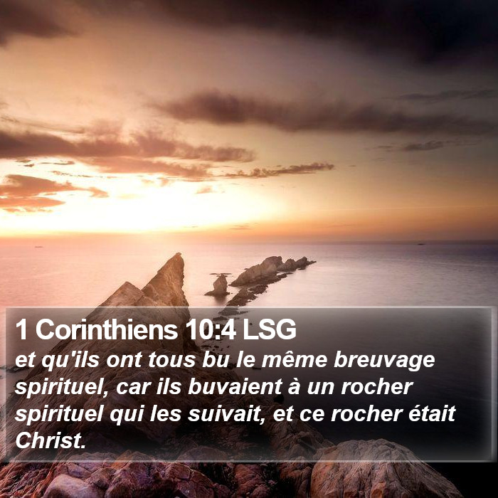 1 Corinthiens 10:4 LSG Bible Study