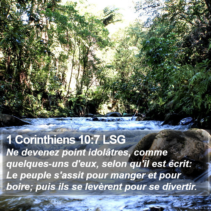 1 Corinthiens 10:7 LSG Bible Study