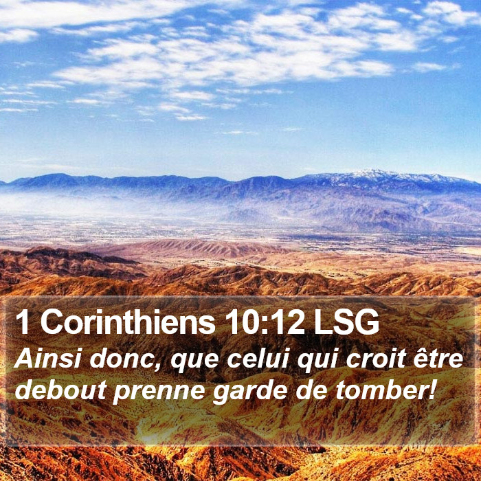1 Corinthiens 10:12 LSG Bible Study