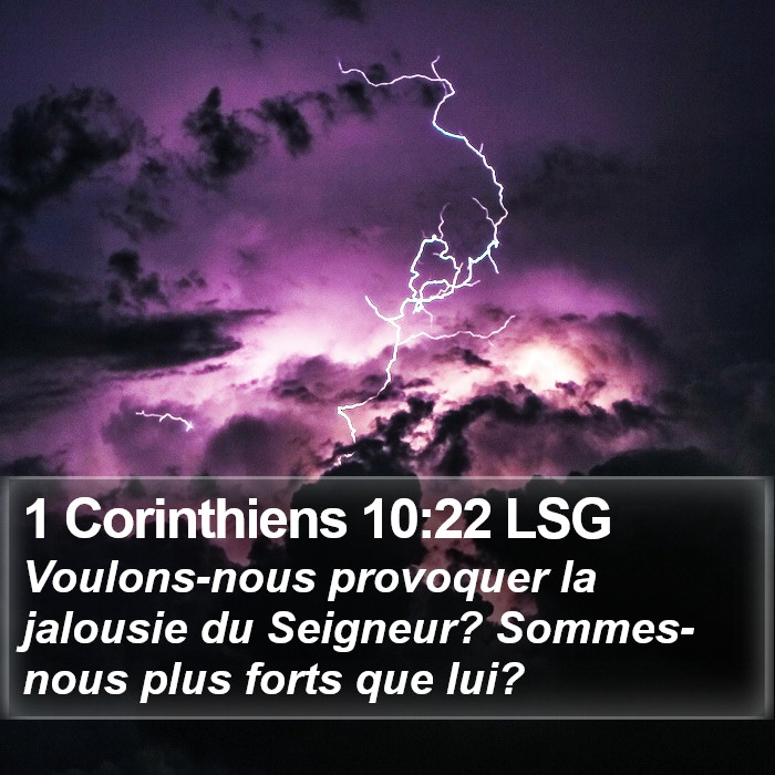 1 Corinthiens 10:22 LSG Bible Study