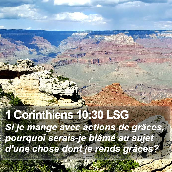 1 Corinthiens 10:30 LSG Bible Study