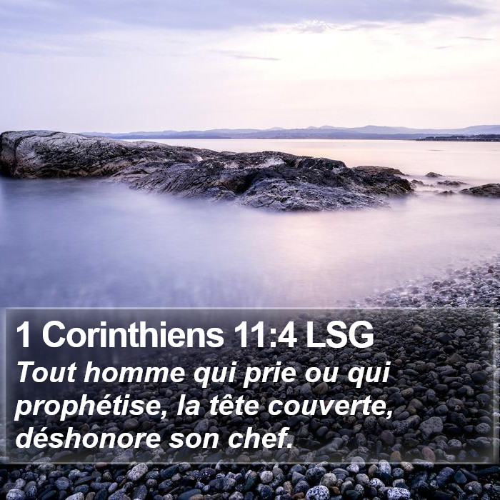 1 Corinthiens 11:4 LSG Bible Study