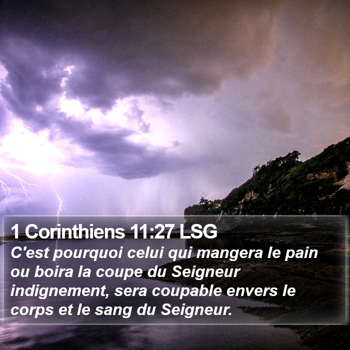 1 Corinthiens 11:27 LSG Bible Study