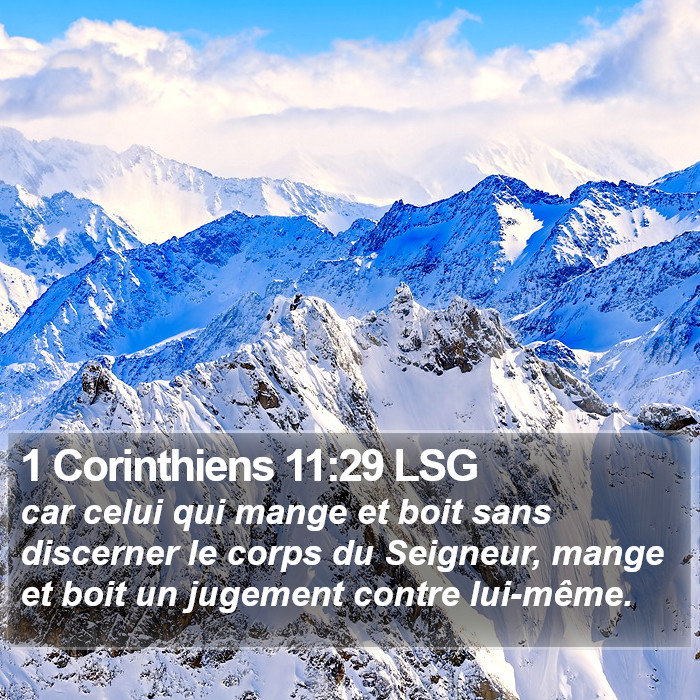 1 Corinthiens 11:29 LSG Bible Study