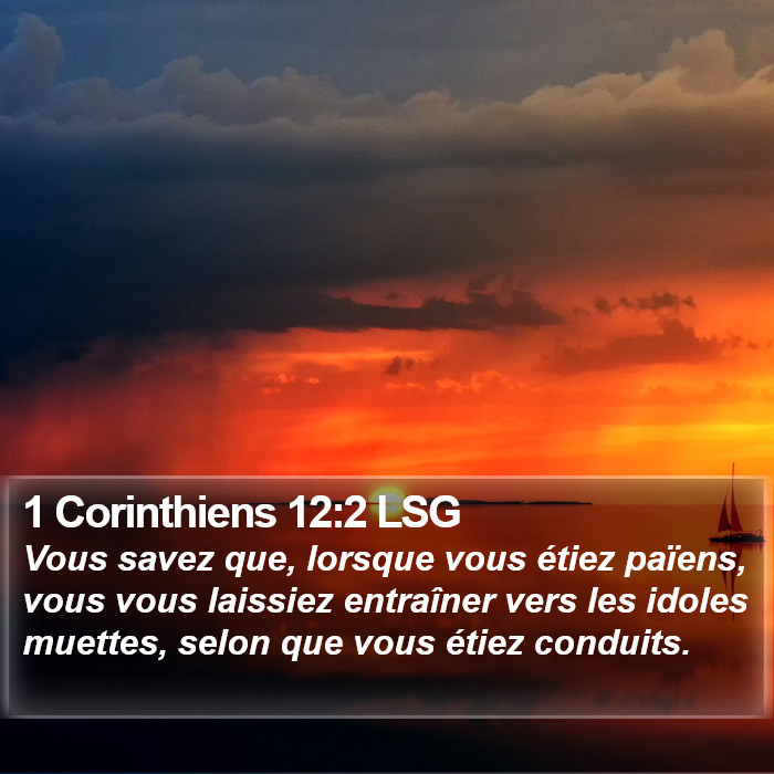 1 Corinthiens 12:2 LSG Bible Study