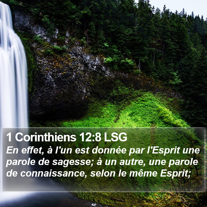 1 Corinthiens 12:8 LSG Bible Study