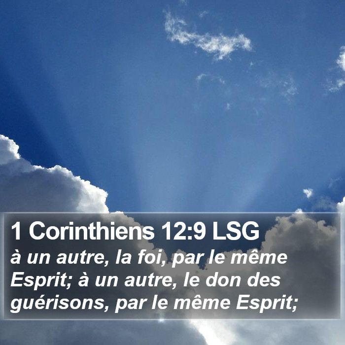 1 Corinthiens 12:9 LSG Bible Study