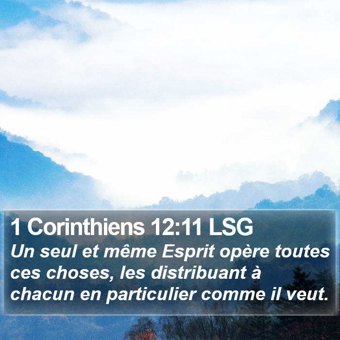1 Corinthiens 12:11 LSG Bible Study