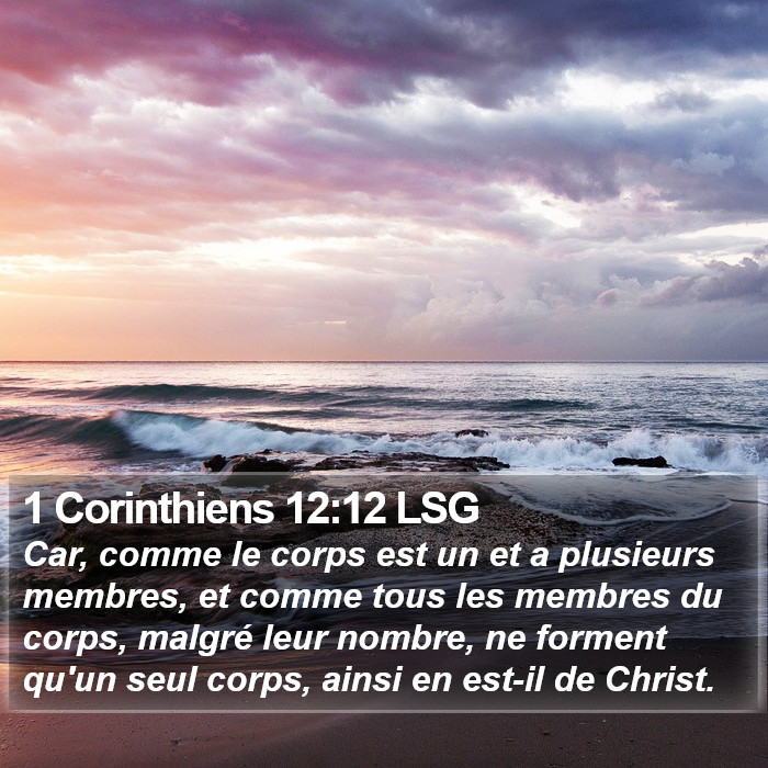 1 Corinthiens 12:12 LSG Bible Study