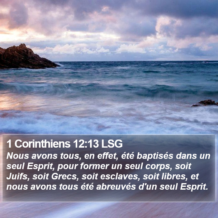 1 Corinthiens 12:13 LSG Bible Study