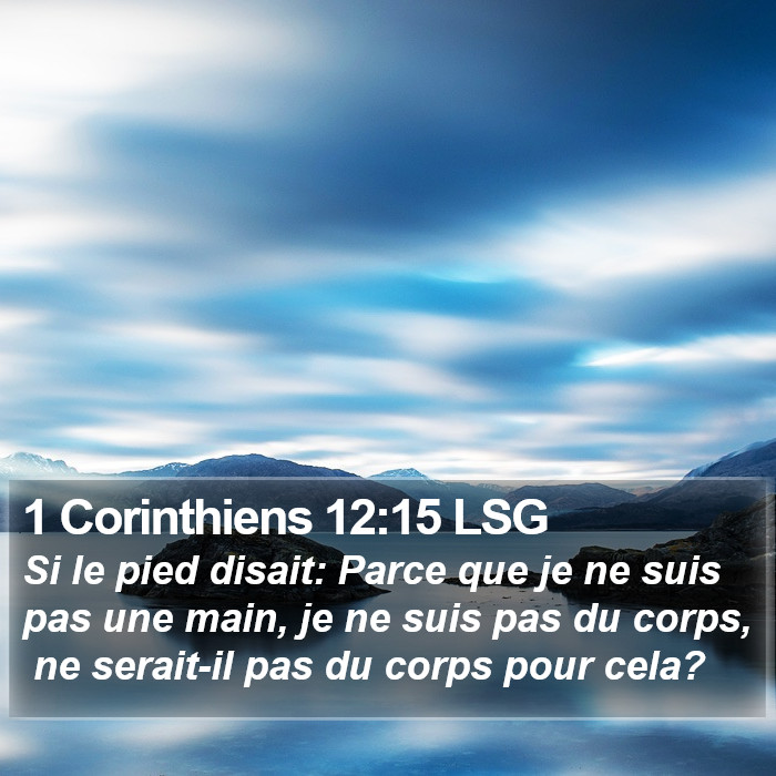 1 Corinthiens 12:15 LSG Bible Study