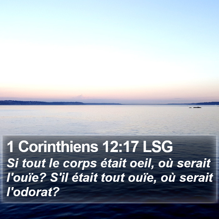 1 Corinthiens 12:17 LSG Bible Study