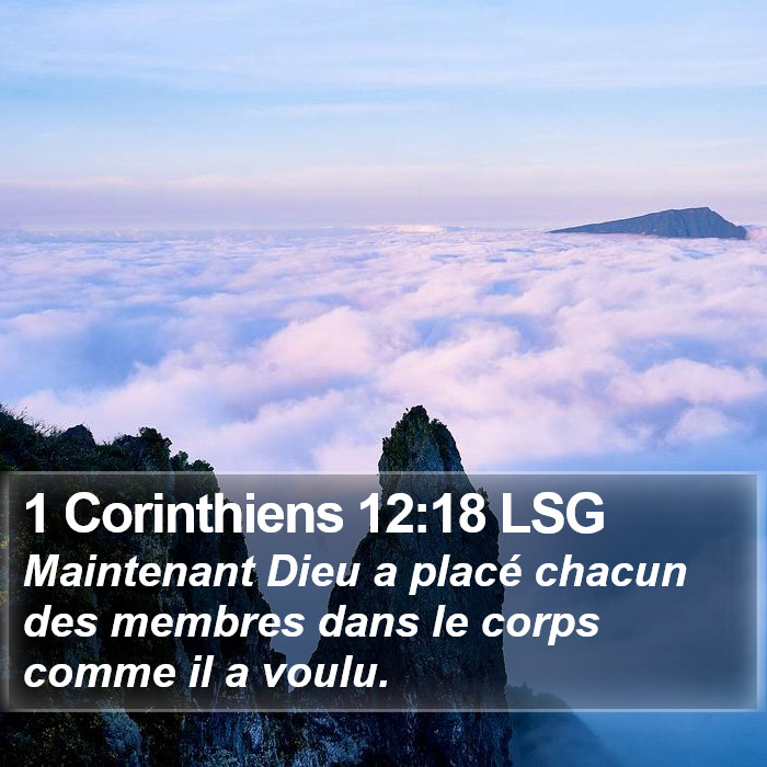 1 Corinthiens 12:18 LSG Bible Study