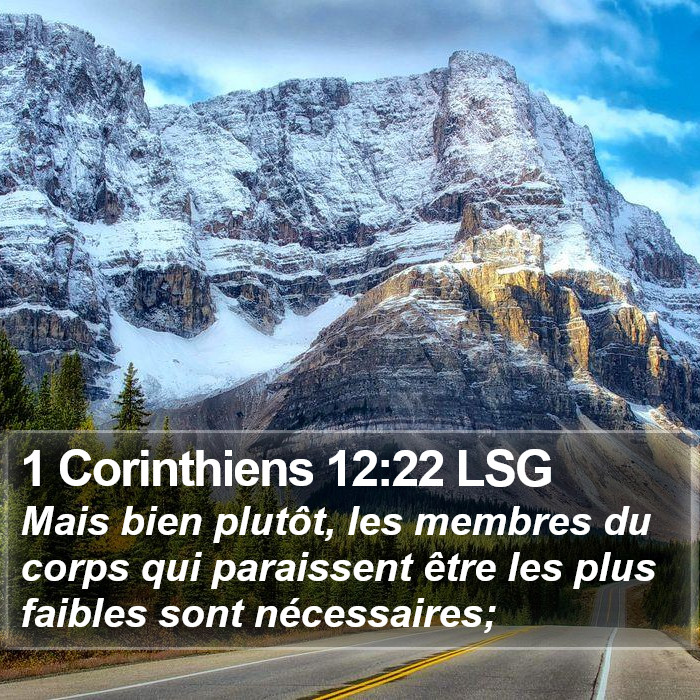 1 Corinthiens 12:22 LSG Bible Study