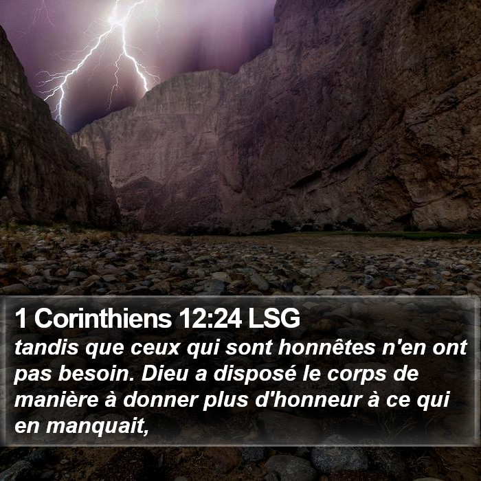 1 Corinthiens 12:24 LSG Bible Study