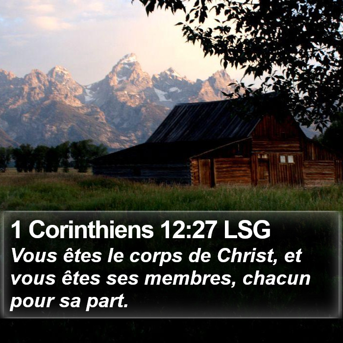 1 Corinthiens 12:27 LSG Bible Study