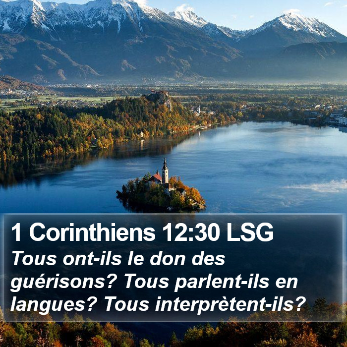 1 Corinthiens 12:30 LSG Bible Study