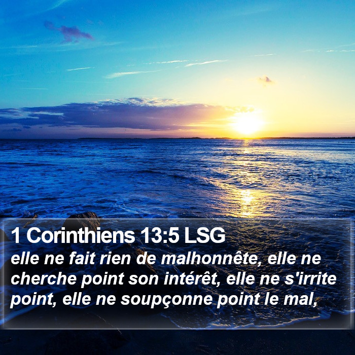 1 Corinthiens 13:5 LSG Bible Study