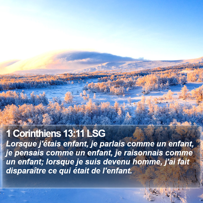 1 Corinthiens 13:11 LSG Bible Study