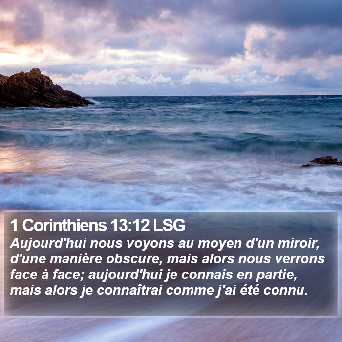 1 Corinthiens 13:12 LSG Bible Study