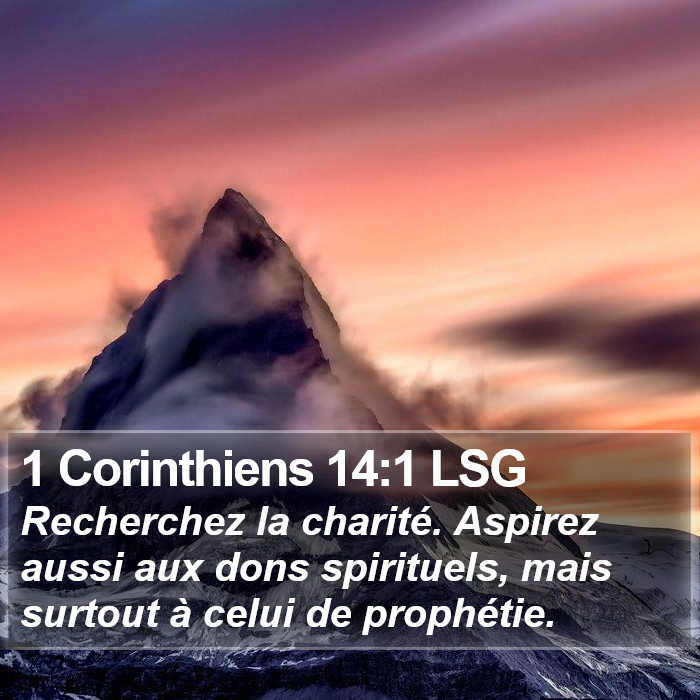1 Corinthiens 14:1 LSG Bible Study