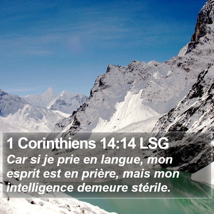 1 Corinthiens 14:14 LSG Bible Study