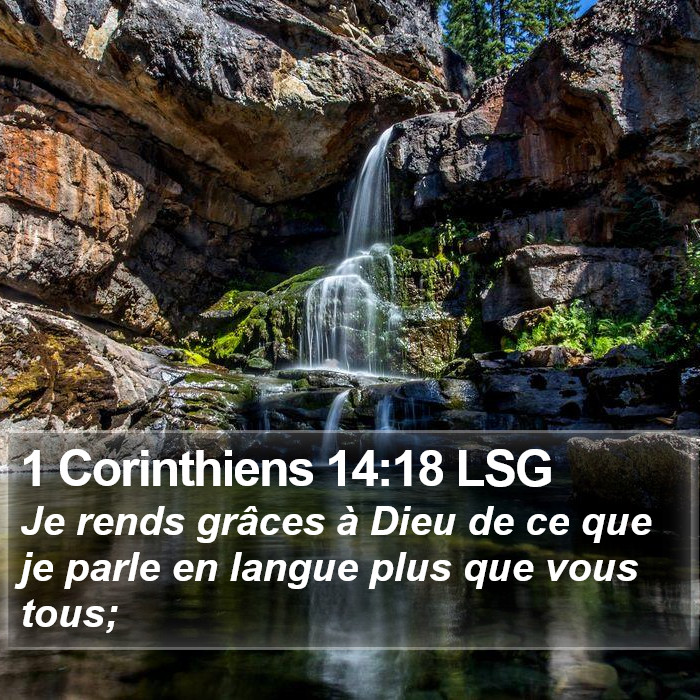 1 Corinthiens 14:18 LSG Bible Study