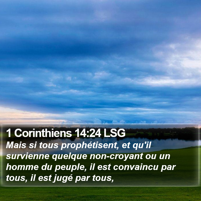 1 Corinthiens 14:24 LSG Bible Study