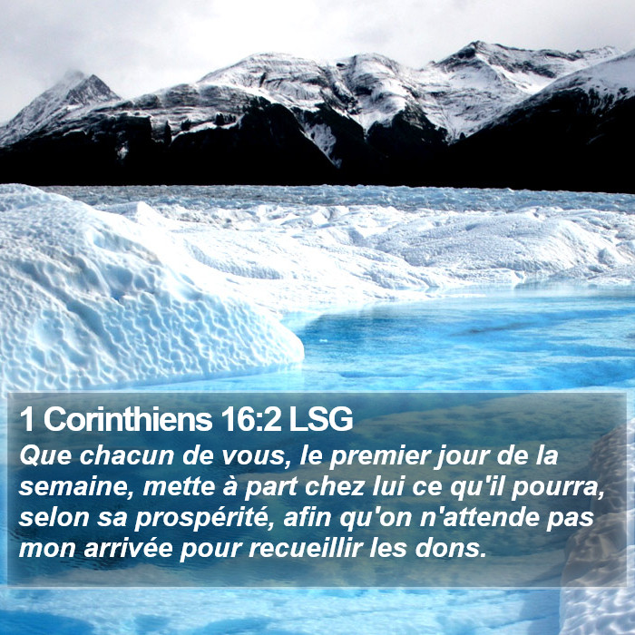 1 Corinthiens 16:2 LSG Bible Study