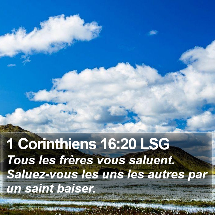 1 Corinthiens 16:20 LSG Bible Study